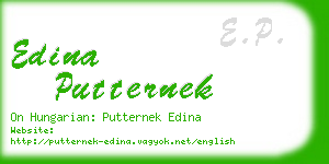 edina putternek business card